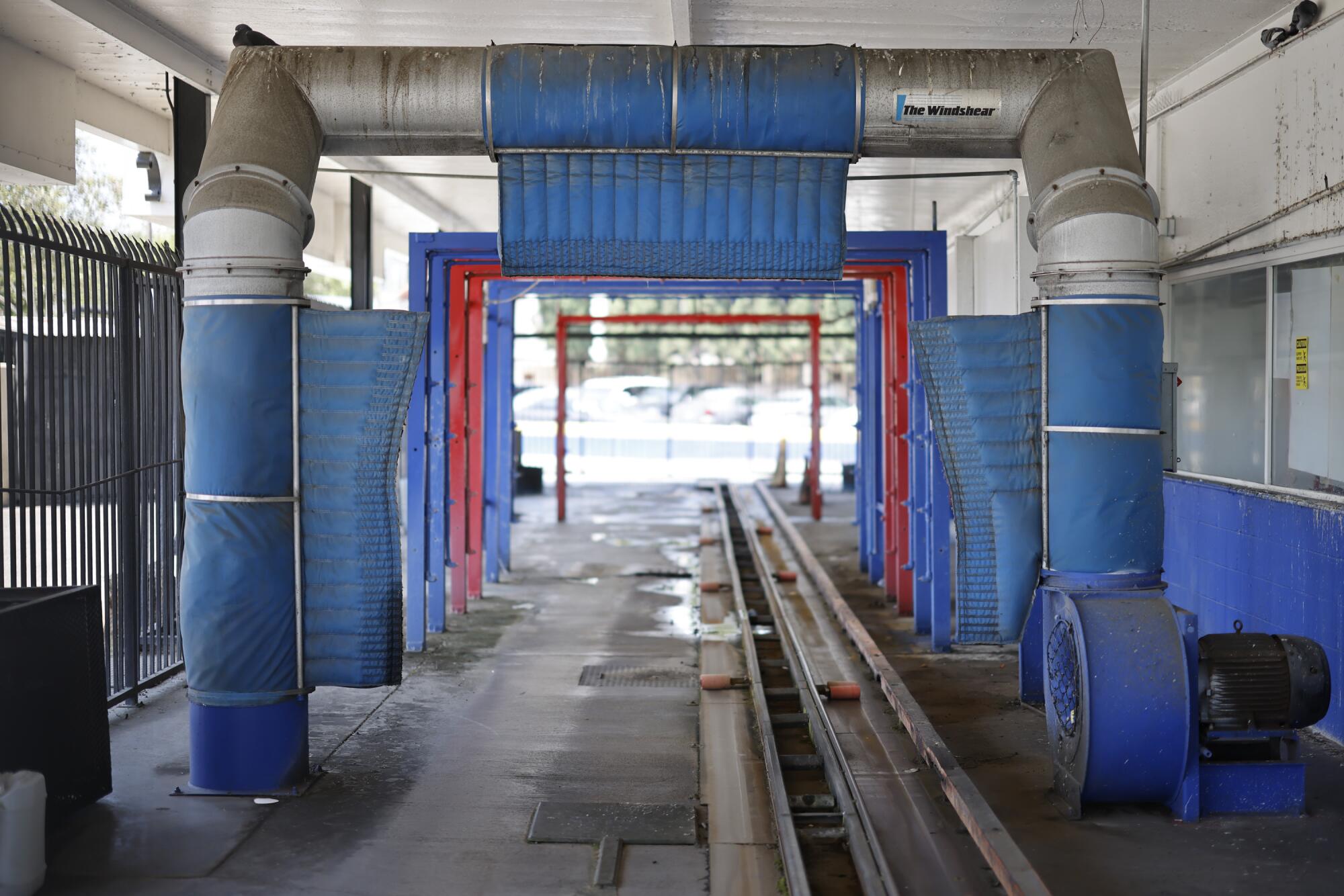 Inside Hand Car Wash, which has no cars