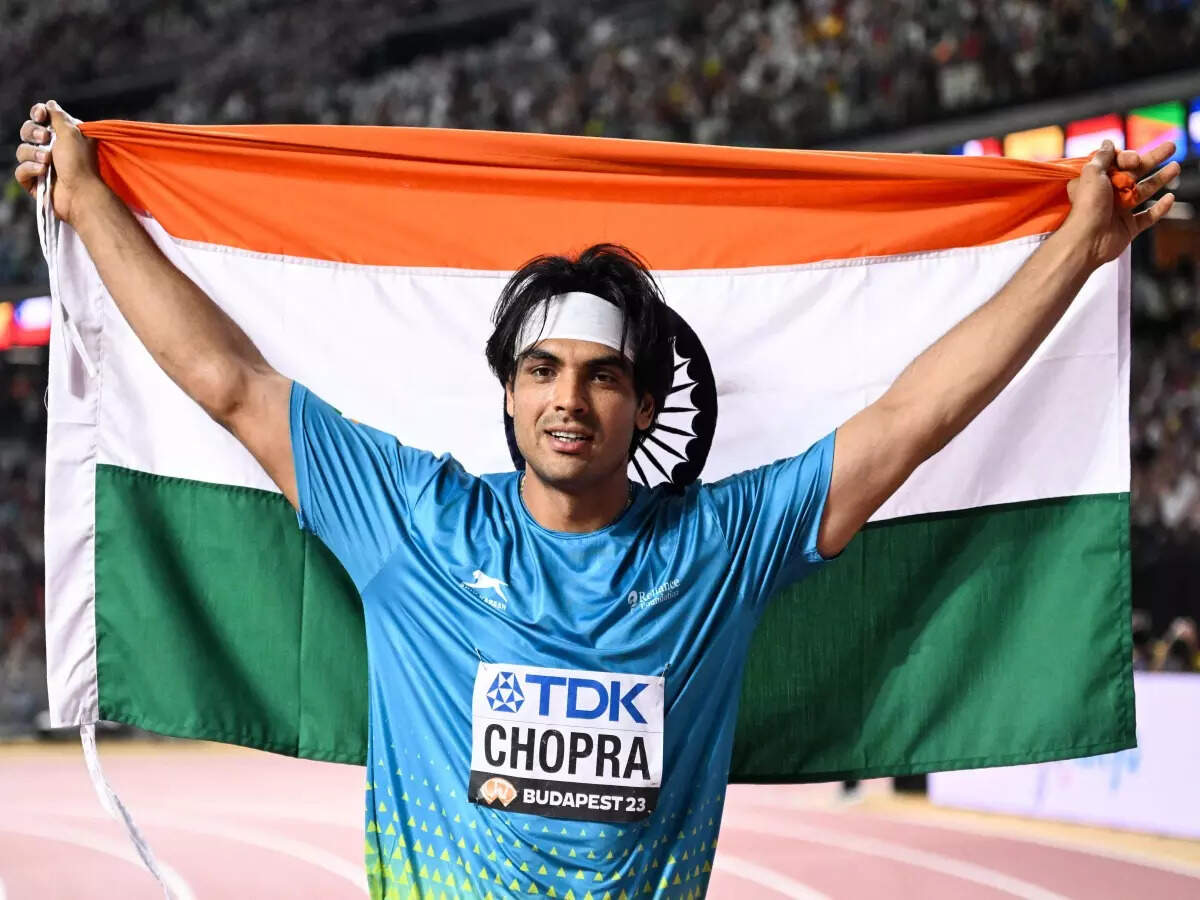Neeraj Chopra scripts history as he wins gold at 2023 World Athletics Championships, see pictures