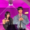 오늘자 딩고뮤직 방탄 진 & 최예나 투샷